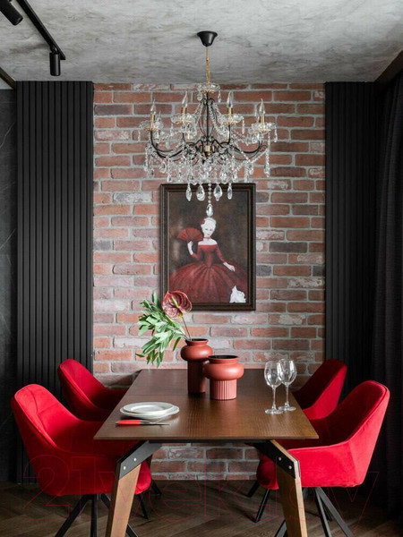 Изображение товара Реечная панель Andlen Decor ПН-43 МДФ Графит (2800x123x12мм)