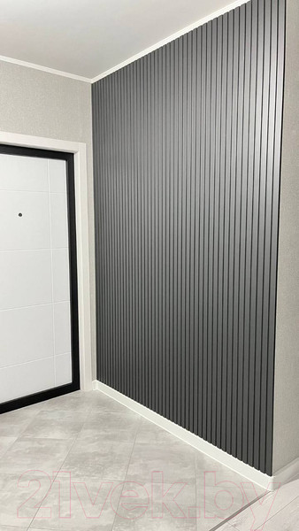 Изображение товара Реечная панель Andlen Decor ПН-43 МДФ Графит (2800x123x12мм)