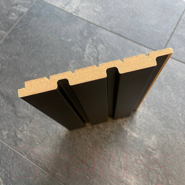 Изображение товара Реечная панель Andlen Decor ПН-43 МДФ Блэк (2800x123x12мм)