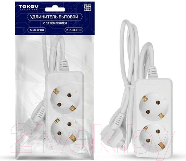 Изображение товара Удлинитель Tokov Electric TKE-C01-BU2-5-1-Z