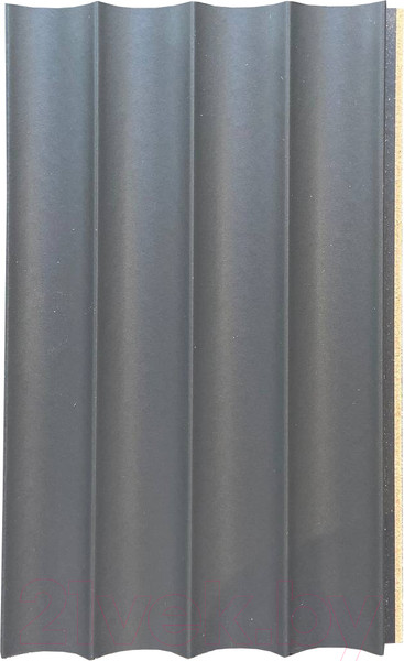 Изображение товара Реечная панель Andlen Decor ПН-39 МДФ Графит (2800x123x16мм)