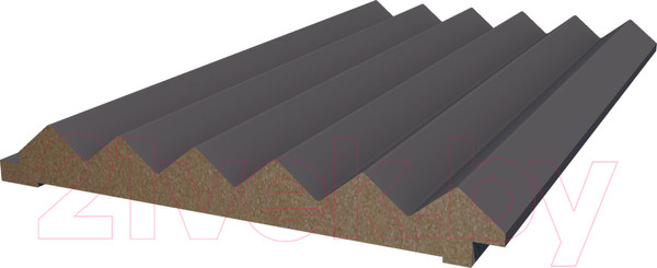 Изображение товара Реечная панель Andlen Decor ПН-40 МДФ Графит (2800x123x16мм)