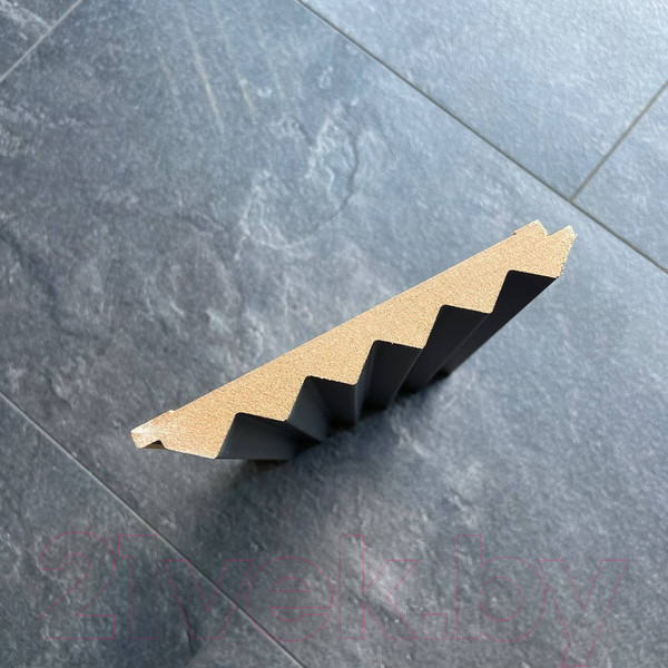 Изображение товара Реечная панель Andlen Decor ПН-40 МДФ Графит (2800x123x16мм)