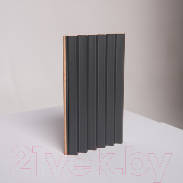 Изображение товара Реечная панель Andlen Decor ПН-40 МДФ Графит (2800x123x16мм)