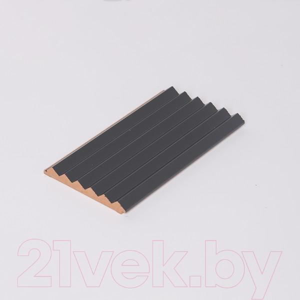 Изображение товара Реечная панель Andlen Decor ПН-40 МДФ Графит (2800x123x16мм)