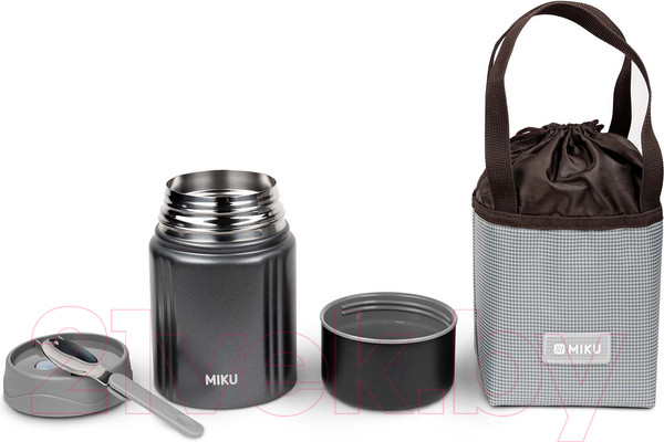 Изображение товара Термос для еды Miku TH-FD-780G (780мл, серый)