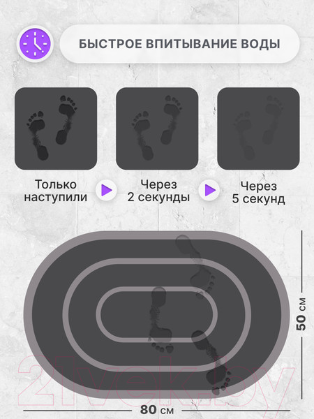 Изображение товара Коврик для ванной Array C111 (серый)