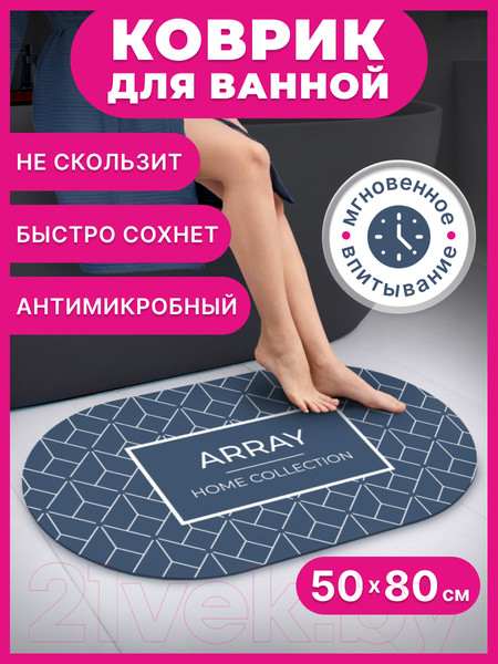 Изображение товара Коврик для ванной Array P108 (синий)