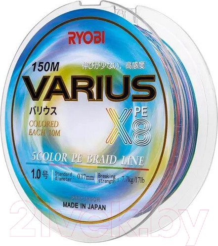 Изображение товара Леска плетеная Ryobi Varius PE8X-150MI 0.165мм (Multi Colour)