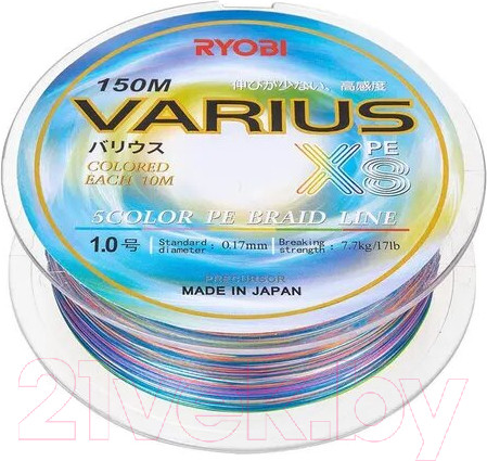 Изображение товара Леска плетеная Ryobi Varius PE8X-150MI 0.165мм (Multi Colour)