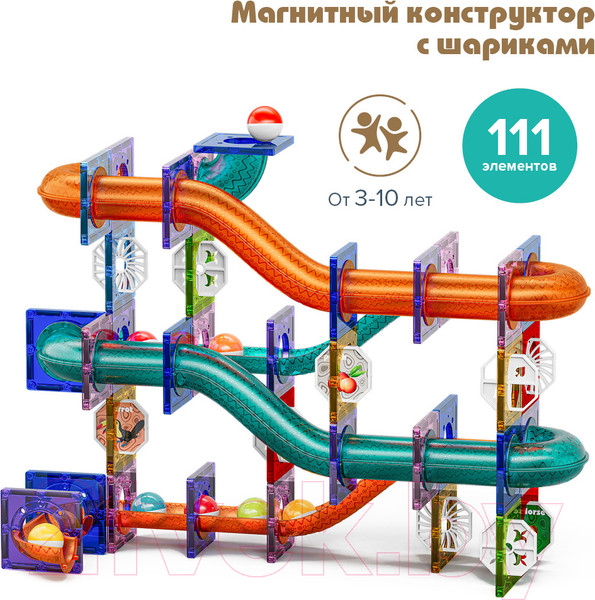 Изображение товара Конструктор магнитный Pituso С шариками / HW22106647 (111эл)
