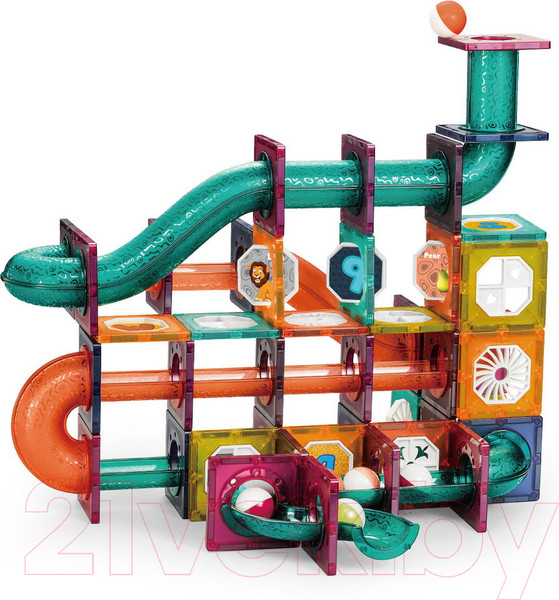 Изображение товара Конструктор магнитный Pituso С шариками / HW21005981 (112эл)