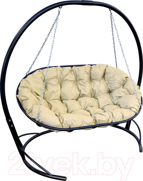 Изображение товара Диван подвесной M-Group Мамасан / 12120401 (черный/бежевая подушка)
