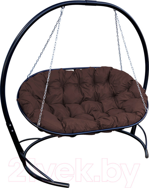 Изображение товара Диван подвесной M-Group Мамасан / 12120405 (черный/коричневая подушка)