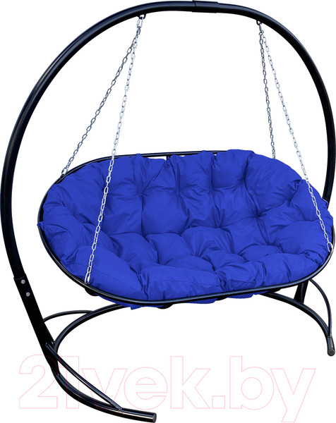 Изображение товара Диван подвесной M-Group Мамасан / 12120410 (черный/синяя подушка)