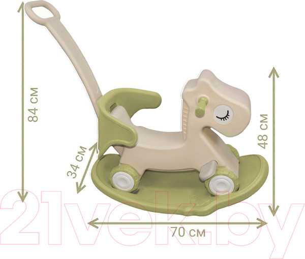 Изображение товара Качалка-каталка Kampfer Dream Horse (оливковый)