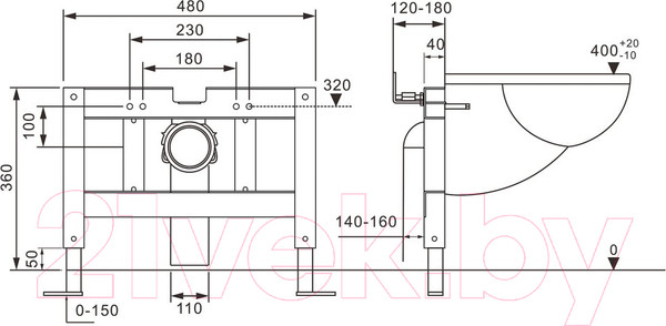 Изображение товара Инсталляция для унитаза Abber AC0101P