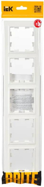 Изображение товара Рамка для выключателей и розеток IEK Brite BR-M52-K01 (белый)