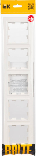 Изображение товара Рамка для выключателей и розеток IEK Brite BR-M52-K01 (белый)