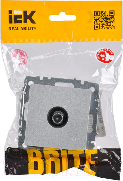 Изображение товара Розетка IEK Brite BR-A10-P-K47 (алюминий)