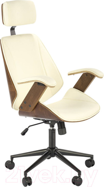 Изображение товара Кресло офисное Halmar Ignazio (ореховый/кремовый)