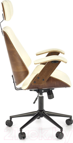 Изображение товара Кресло офисное Halmar Ignazio (ореховый/кремовый)