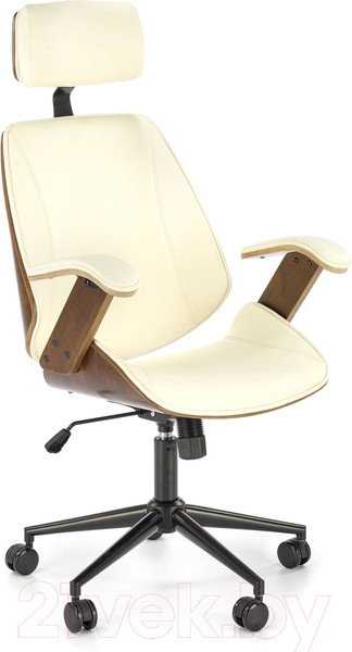 Изображение товара Кресло офисное Halmar Ignazio (ореховый/кремовый)