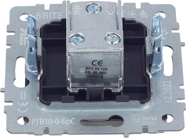 Изображение товара Розетка IEK Brite BR-A10-P-K46 (сталь)