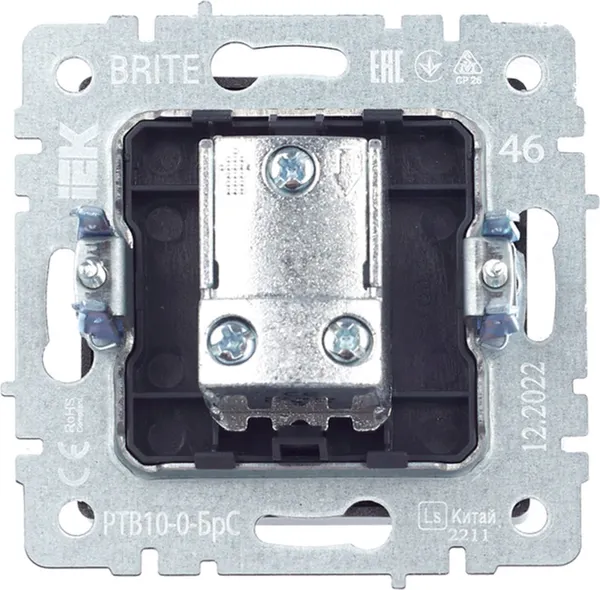 Изображение товара Розетка IEK Brite BR-A10-P-K46 (сталь)