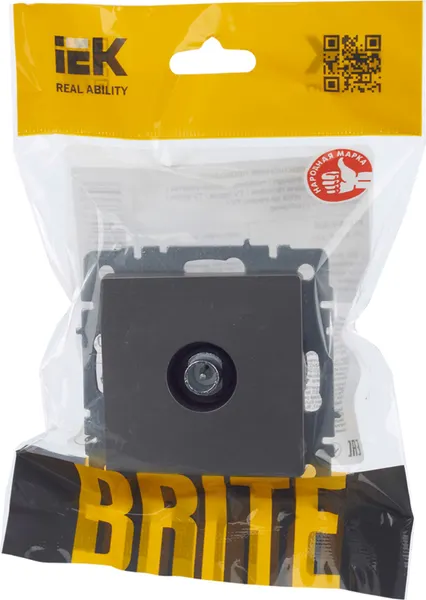 Изображение товара Розетка IEK Brite BR-A10-P-K46 (сталь)