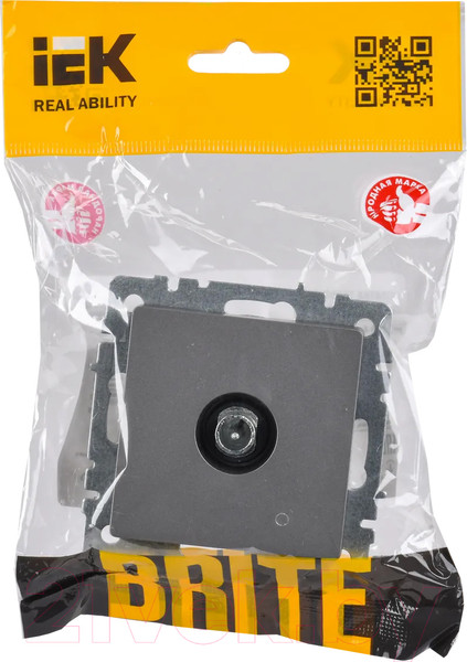 Изображение товара Розетка IEK Brite BR-A10-P-K46 (сталь)