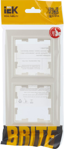 Изображение товара Рамка для выключателей и розеток IEK Brite BR-M22-K36 (жемчуг)