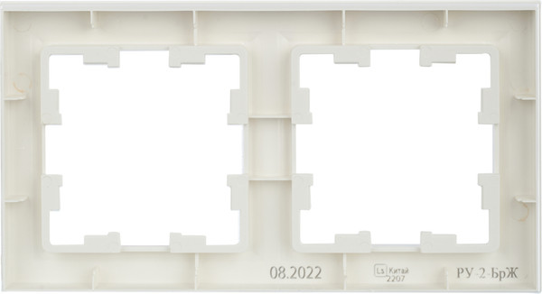 Изображение товара Рамка для выключателей и розеток IEK Brite BR-M22-K36 (жемчуг)