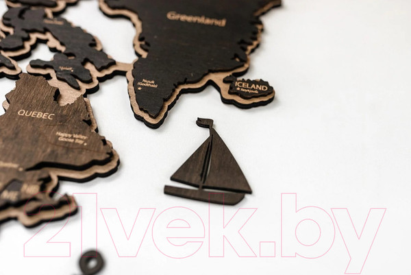 Изображение товара Набор аксессуаров для декора настенного Woodary На английском языке / 3252 (17шт)