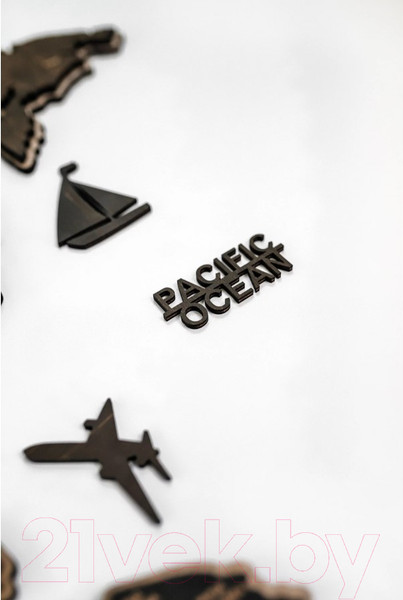 Изображение товара Набор аксессуаров для декора настенного Woodary На английском языке / 3252 (17шт)