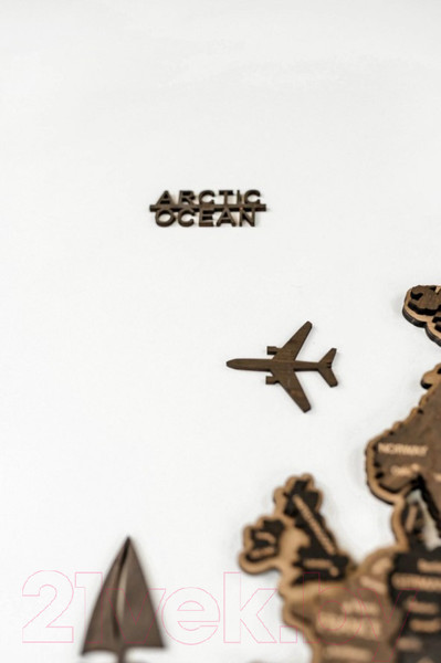 Изображение товара Набор аксессуаров для декора настенного Woodary На английском языке / 3252 (17шт)