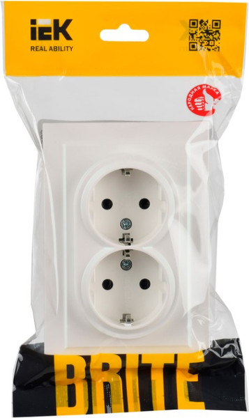 Изображение товара Розетка IEK Brite BR-R21-16-K36-F (жемчуг)