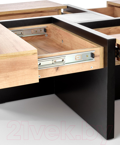 Изображение товара Журнальный столик Halmar Sevilla 100/47 (дуб крафт/черный)