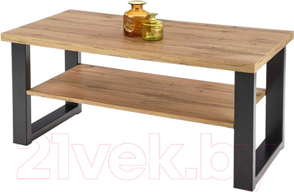 Изображение товара Журнальный столик Halmar Venom U 120/60/55 (дуб вотан/черный)