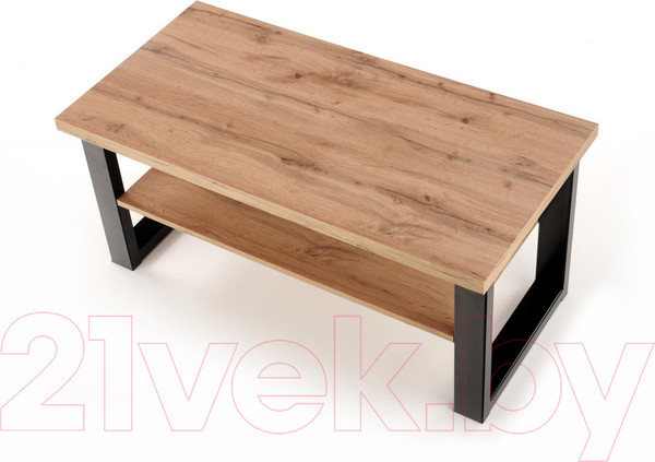Изображение товара Журнальный столик Halmar Venom U 120/60/55 (дуб вотан/черный)