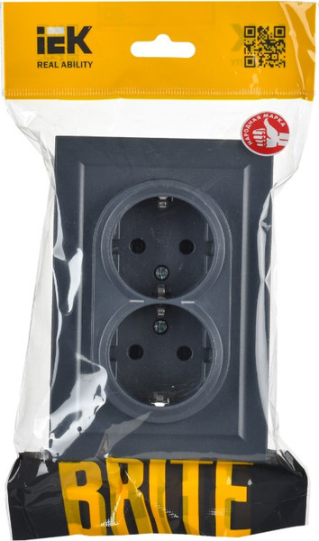 Изображение товара Розетка IEK Brite BR-R21-16-K35-F (маренго)
