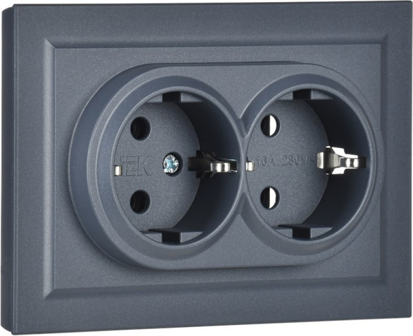 Изображение товара Розетка IEK Brite BR-R21-16-K35-F (маренго)