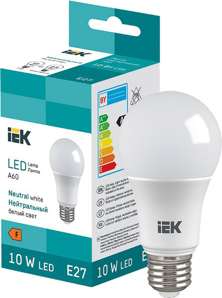 Лампа IEK A60 10 Вт 950lm 4000K E27 / LL-I-A60-10-230-40-E27 — фото 5