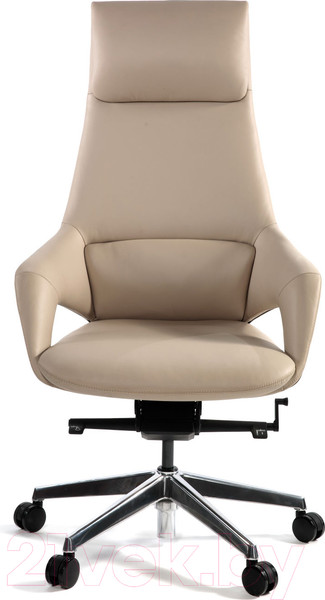 Изображение товара Кресло офисное Norden Шопен / FK 0005-A Beige Leather (кожа бежевая/алюминий)