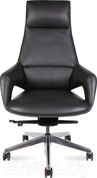 Изображение товара Кресло офисное Norden Шопен / FK 0005-A Black Leather (кожа черная/алюминий)