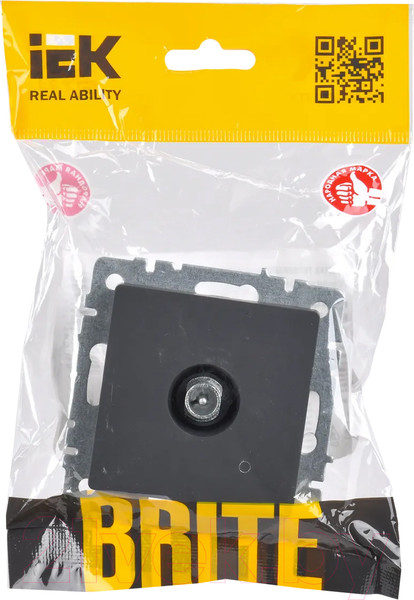 Изображение товара Розетка IEK Brite BR-A10-P-K53 (графит)