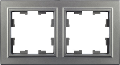 Изображение товара Рамка для выключателей и розеток IEK Brite BR-M22-K46 (сталь)
