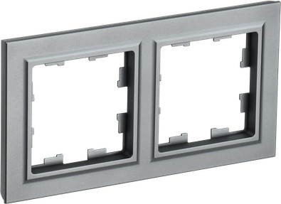 Изображение товара Рамка для выключателей и розеток IEK Brite BR-M22-K46 (сталь)