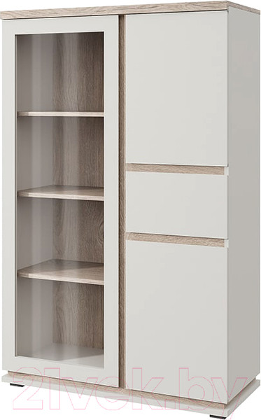 Изображение товара Шкаф с витриной Anrex Lima 1V2D1S (персидский жемчуг/мадура)