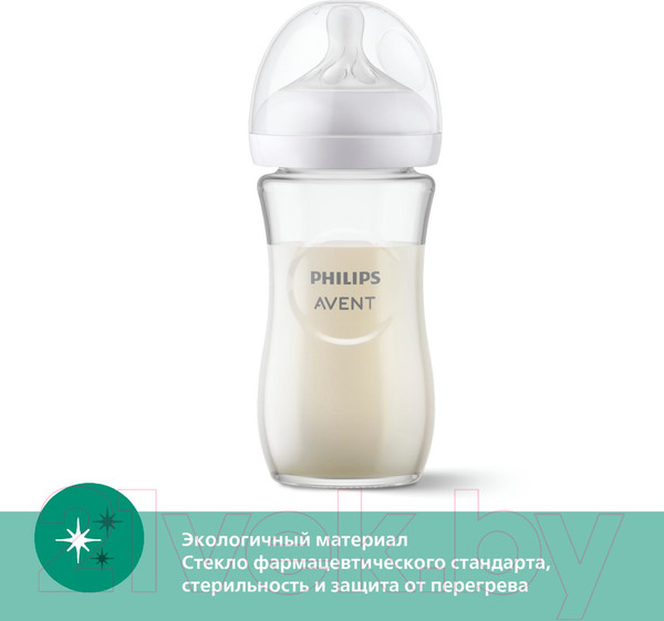 Изображение товара Набор бутылочек для кормления Philips AVENT AVENT Natural Response / SCY933/02 (240мл, 2шт)